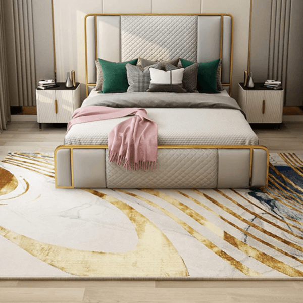 พรม MJHOMEDESIGNS 19768 SERIES ขนาด 200 X 290 ซม. ขาว-ทอง_1
